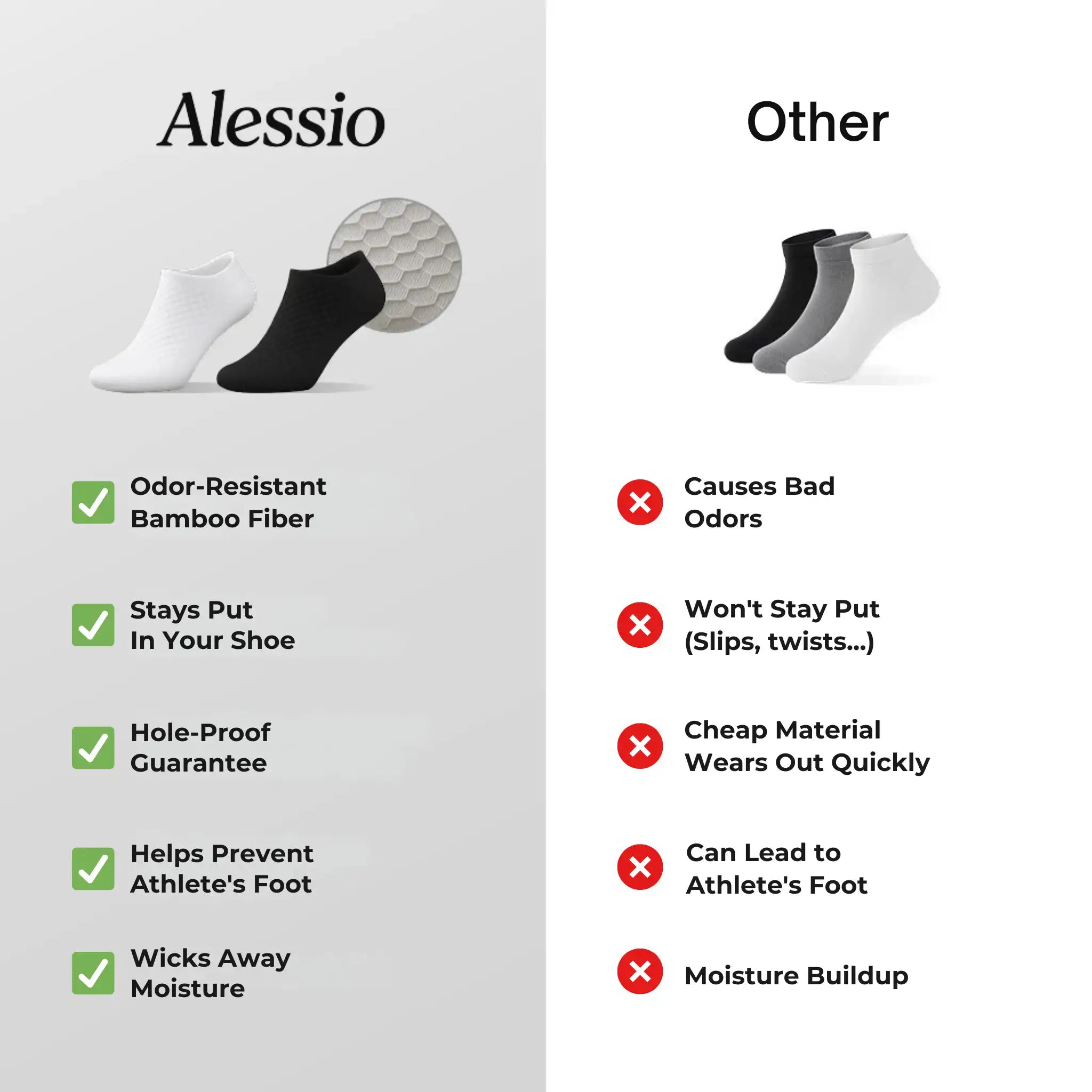Alessio Premium Bamboo Ankle Socks