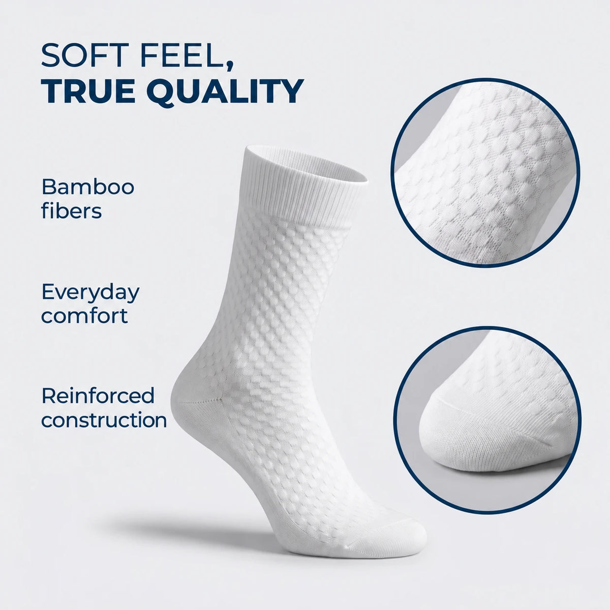 Alessio Premium Bamboo Crew Socks