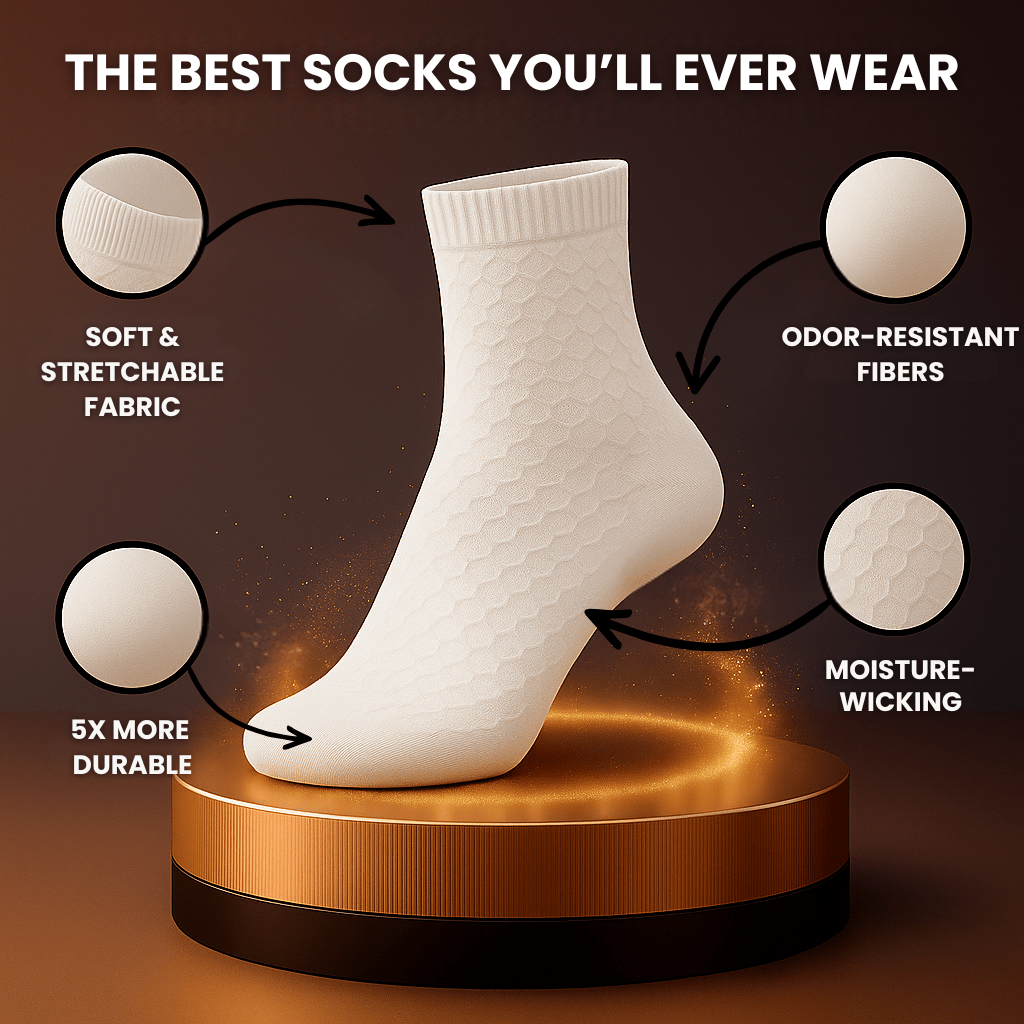 Alessio Mid-Calf Premium Bamboo Socks – Durable & Odor-Resistant