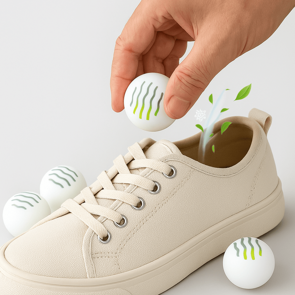 6 Deodorizing Shoe Balls – Jasmine Scent, 30 Days per Ball | Alessio